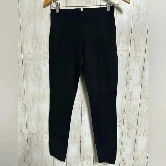 J. Crew Black Ponte Pixie Zipper Back- Skinny Pants Size 2R - Picture 2 of 7